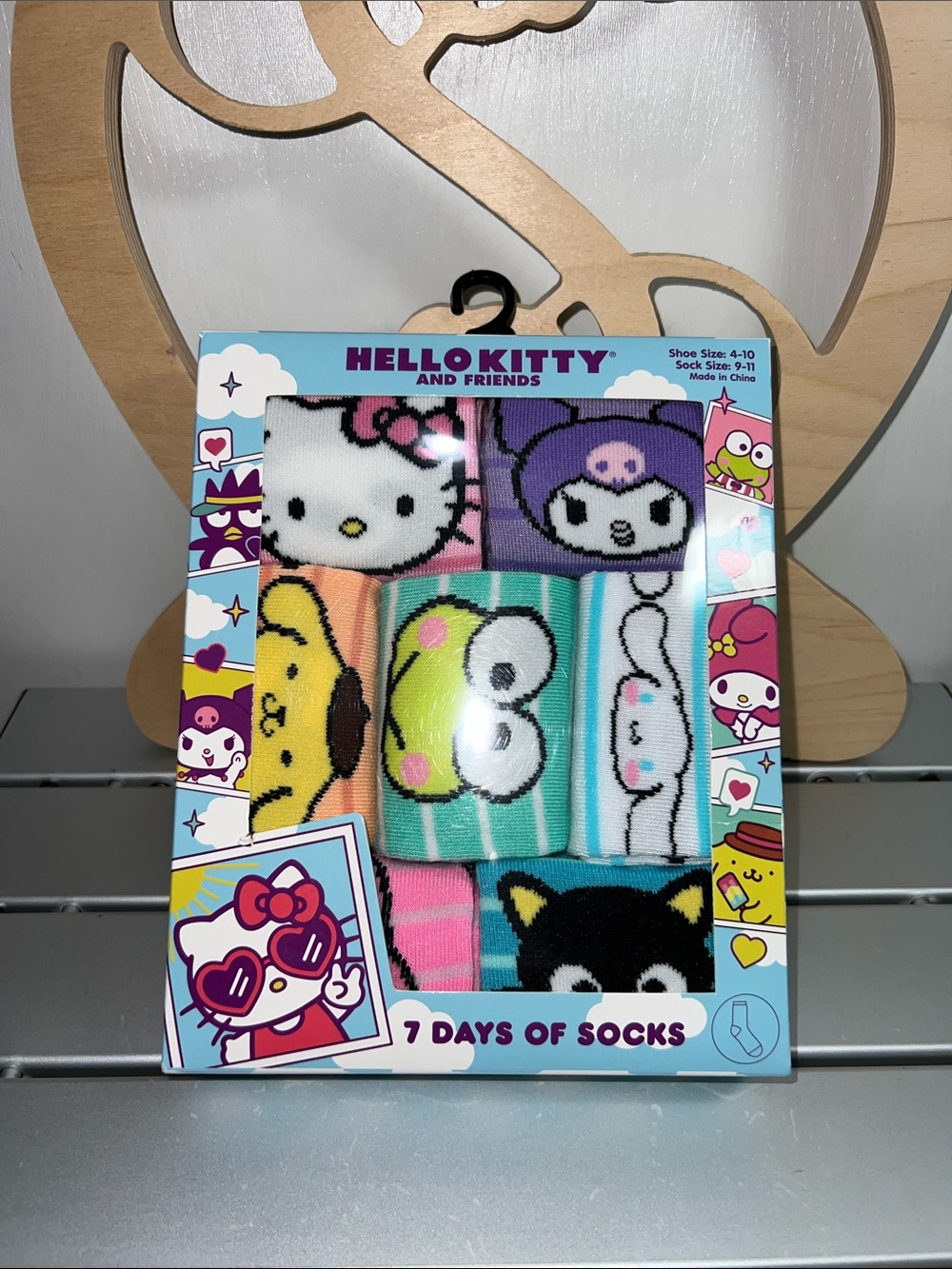 Hello Kitty and Friends Kids 7-Pack Colorful Character Socks